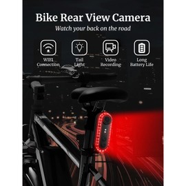 Wisoqu Rear View Camera, DV Camera Taillight, 1080P 150° | Rechargeable | 3500mAh Battery Up to 8 Hour Runtime | IPX6 Safety Rear Light