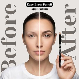 The BrowGal Lápiz de cejas con carrete y sacapuntas integrado, tono 04 marrón medio, lápiz de cejas impermeable y construible con trazos similares al 