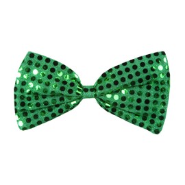 Beistle Green Plus Fabric Glitz 'N Gleam Bow Tie For Happy St. Patrick's Day Party Accessories