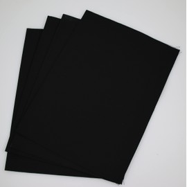 KCS 4/6 pc of 12" x 18" 16CT Counted Cotton Aida Cloth Cross Stitch Fabric (4 pc, Black)