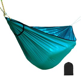 BYENS Kamp Hamağı Salıncak Hamak Turkuaz Yeşil Renk Bez Piknik Bahçe Balkon Outdoor Pratik Kurulum