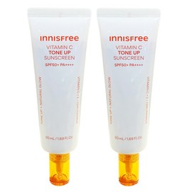 2 Innisfree Vitamin C Blemish Tone-Up Sun Cream 50mL+50mL / 2개 이니스프리 비타민C 잡티 톤업 선크림 50mL+50mL