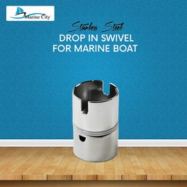 MARINE CITY 316 Stainless Steel Drop-in Swivel for Rod Holder | Strong & Durable | Ideal for Boat, Marine, Yacht (4 Pcs)
