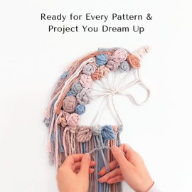 BOCHIKNOT Macrame Cord 4mm - Single Strand Macrame Cord - Cotton Cord for Macrame Knotting - Macrame Rope Supplies in 3mm 4mm 5mm for Crafts, Wall Hangings, Plant Hangers (240yds, Buttermilk)