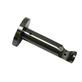 GARDINIA Bracket with Mounting Plate for Curtain Rods, 1-Rod Holder, Open, Mounting Kit Included, Chicago Series, 20 mm Diameter, Titanium