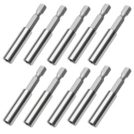 10 Stück Bithalter Magnetisch, Bit Halterung Magnetisch für Akkuschrauber, Bitverlängerung Magnetisch 1/4 Zoll, Hochwertige Bithalter für Präzisionsarbeiten, Ideal für Werkstatt und Baustelle