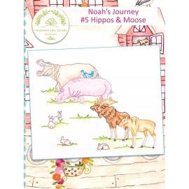 Crabapple Hill Studio Noah's Journey #5 - Hippos & Moose by Crabapple Hill Studio