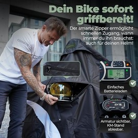 Motorcycle Tarpaulin Waterproof [Tear and Winter-Proof] Motorcycle Cover | Tarpaulin Waterproof for Indoor and Outdoor | UV Motorcycle Protection for Bikes and Scooters | Motorcycle Cover | COVRYZ