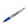 Sharpie Marcadores permanentes de doble punta, Punta gemela, Azul, 12-Count