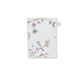 PIP STUDIO Les Fleurs Wash Mitt White 16 x 22 cm (Pack of 1)