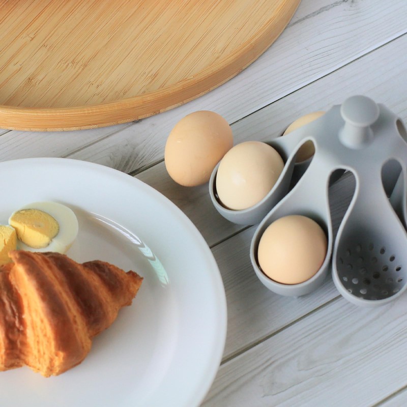 Dacthuw Silicone Egg Boiler Rack for Hard Soft Boiled Eggs,