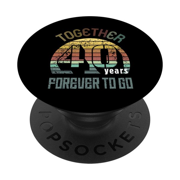 40th Years Wedding Anniversary Gifts For Couples Matching 40 PopSockets