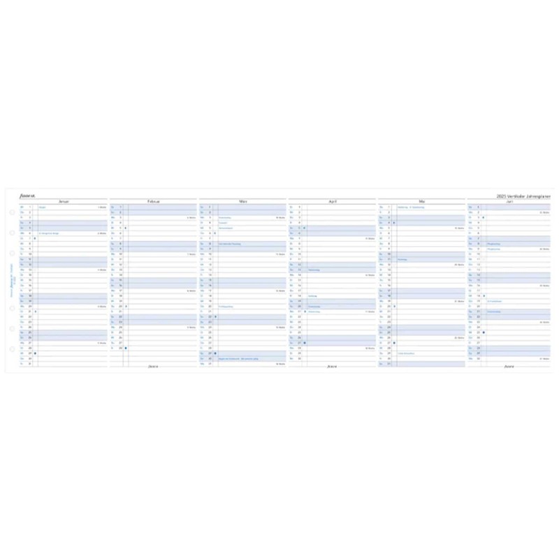FILOFAX Calendar Insert Personal Year Planner Vertical (German) 2025
