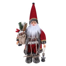 XGOPTS Santa Claus Standing Figurine Santa Doll Ornament Standing Santa Doll Traditional Red Father Christmas Figure for Indoor Table Fireplace Home Decoratons Christmas Ornament Gifts