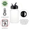 BPFY 24 Pack 4oz Clear Plastic Spice Jars with Black