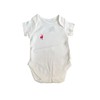 Miniblings Baby Bodysuit Shortsleeve Handmade Hand-Printed white Deer red Size