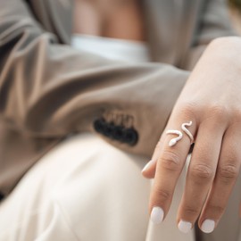 925 Sterling Silver Snake Ring, Adjustable Snake Ring, Vintage Snake Ring, Snake Ring, Snake Ring, Silver