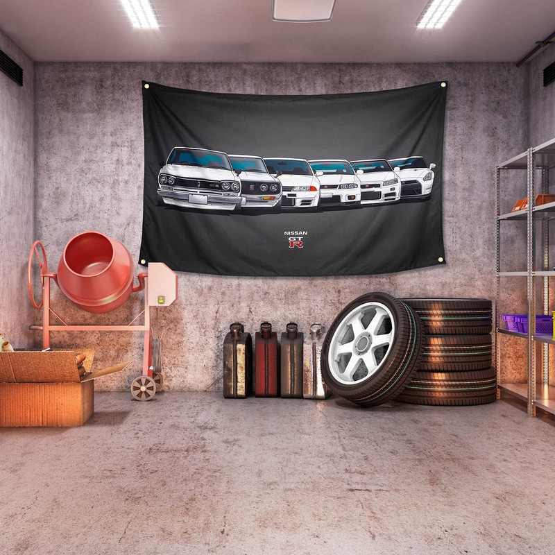 WHGJ Car Flag 3x5 ft for GTR JDM Fans Huge