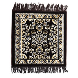 24 x 24 inches Puja Aasan Velvet Woolen Pooja Aassan Meditation Cloth Rug Mat Aasanam Carpet Mattress | AE000319-09 (Coffee-1)