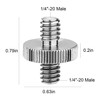 Lyfengdeam 6 Pcs 1/4 Male Threaded Tripod Adapter Double Head