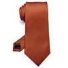 RBOCOTT Rust Tie Formal Silk Necktie for Men (Rust)
