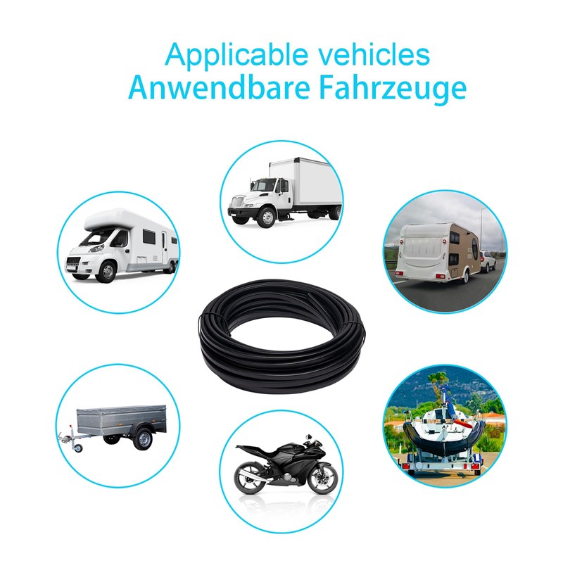 BEIJISTAR 10 m vehicle cable, 2 x 0.75 mm² flat