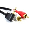 kenable Right Angle 3.5mm Stereo Jack to 2 RCA Phono