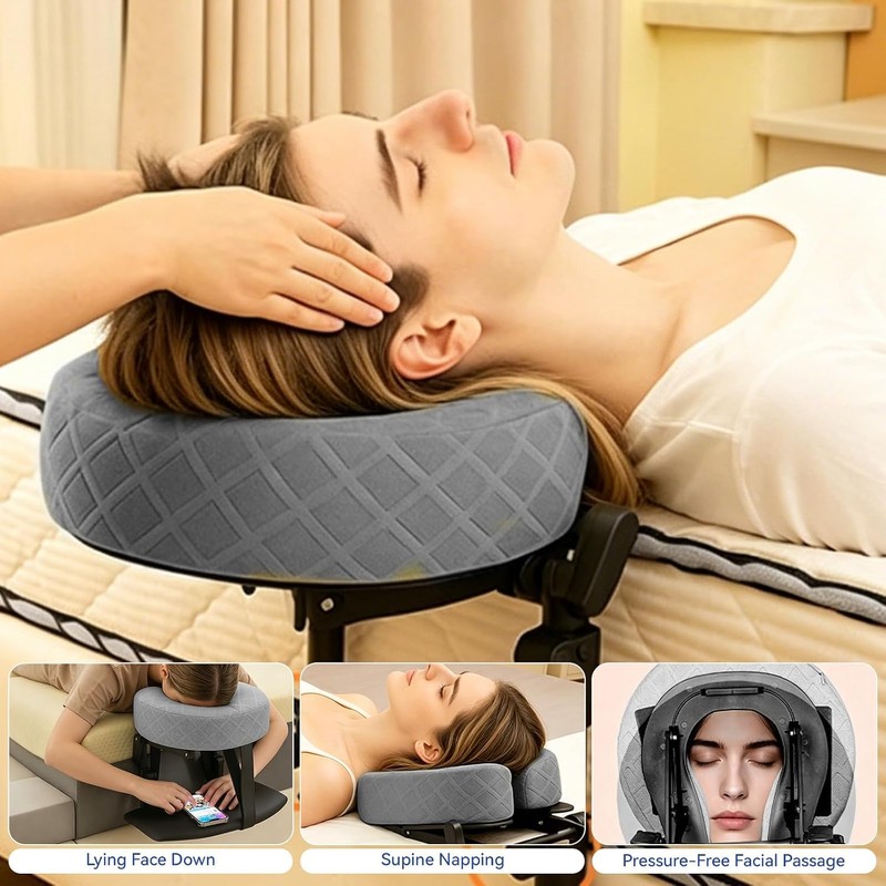 AEWOTING Massage Headrest for Bed with Armrest and Breast Support