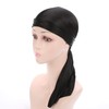 Fxhixiy Satin Silk Extra Long-Tail Durag Headwraps Pirate Cap Bandana