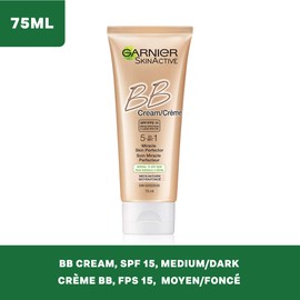 Garnier BB Cream 5-in-1 for Normal to Dry Skin with SPF 15, Medium to Dark (75mL)