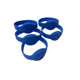 125khz RFID Bracelet Waterproof EM4100 Read Only Adult Size Blue (Pack of 5)