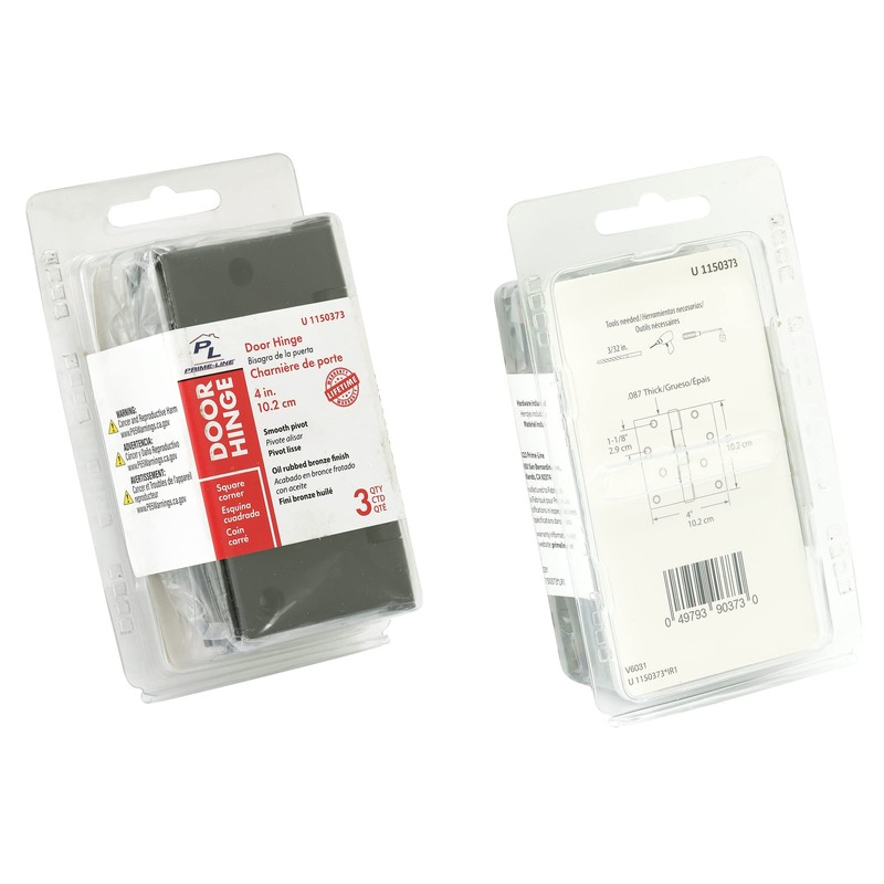 Prime-Line U 1150373 Door Hinge Residential Smooth Pivot, 4 In.