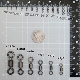 Piscorush Fishing Swivels Rolling Barrel Swivels High Strength Stainless Steel Rolling Swivels Fishing Hook Line Connector Tackle Accessories