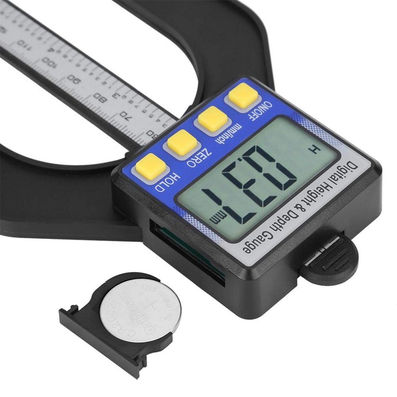 Digital Depth Gauge Altimeter, 0-80 mm Profile Depth Gauge, Digital