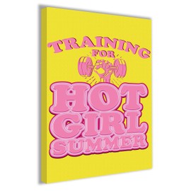 Hippowarehouse Training for hot girl summer Printed Canvas 21cmx31cm Wall Art Design Classroom Gym Room Home Office DÃƒ©cor