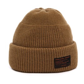 UNDERCONTROL Winter Trawler Fisherman Beanie Men Women Unisex Stylish Plain Docker Skull Cap Roll Up Watch Cap Color Pack - 15 Colours, Desert beige