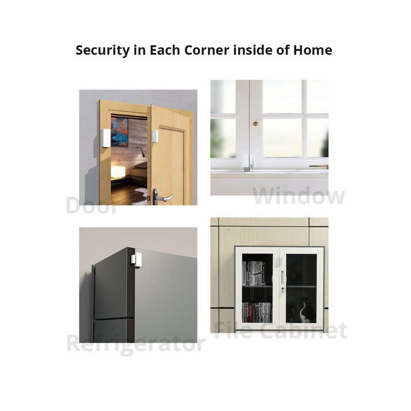 8PCS SONOFF DW2-RF-433MHZ Sensor Door Window Alarm Sensor RF 433Mhz