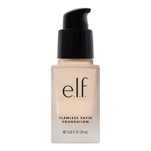 e.l.f. e.l.f. Flawless Satin Foundation, Lightweight & Medium Coverage, Semi-Matte