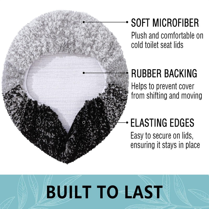 Arotive Soft Microfiber Bathroom Toilet Lid Cover, Machine Washable Seat
