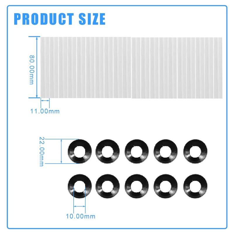 GTPARTES 80mm Garage Door Hinge Quiet Roller Sleeves Compatible with