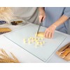 Tempered Glass Cutting Board – 16"x20" Clear Kitchen Counter Protector,