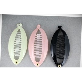 Perfect Hairstyle with Our Hair Accessories - Black Cream Pink Set Pack Of 3 Small Banana Hair Clips Comb Plastic 3.75" Long Fashionable Hair Accessory Hair Jewelry Accessories for Lady Women