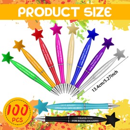 Sayglossy 100 Pcs Inspirational Ballpoint Pens Bulk Employee Appreciation Pen Gifts Thank You for Being Amazing Thumbs up Ballpoint Pen with Black Ink for Student Coworker Teacher Office Supplies