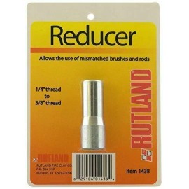 RUTLAND 1/4" x 3/8" Chimney Brush Rod and Brush Adapter NEW! #1438