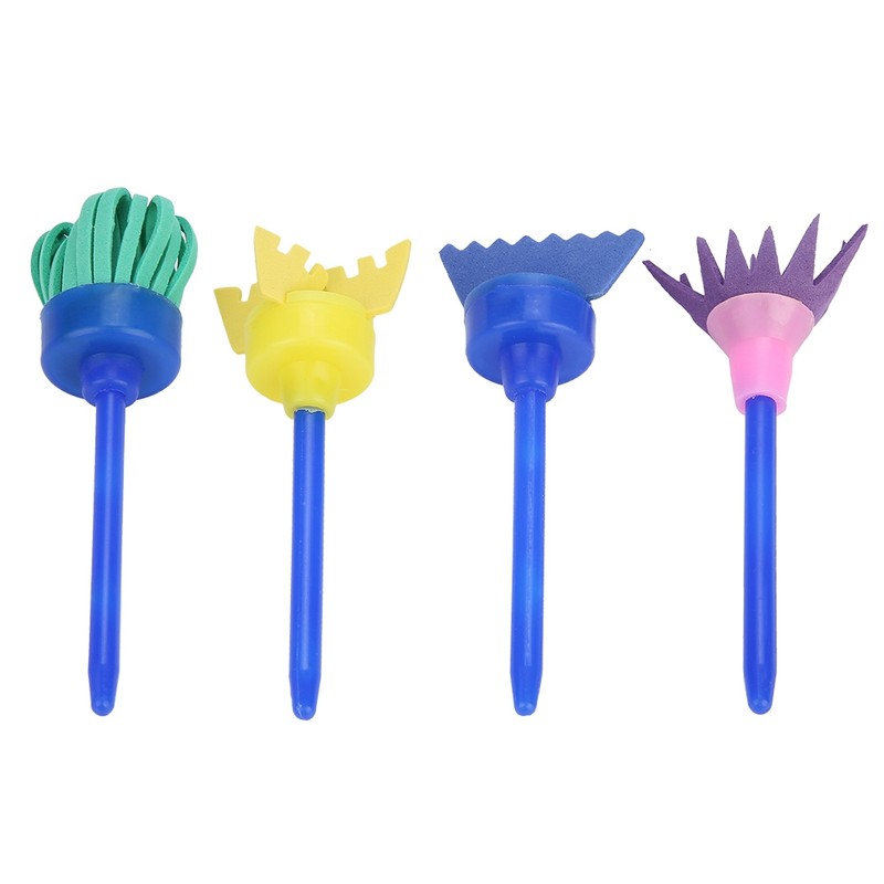 26pcs Kids Painting Supply Brushes Sponge Paint Brush Toy Seal
