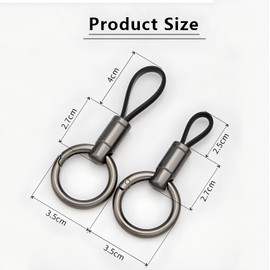 2 pcs Universal Keychain for Men and Women,Simplicity Key Ring Clip, Double layer buckle Car Key chain