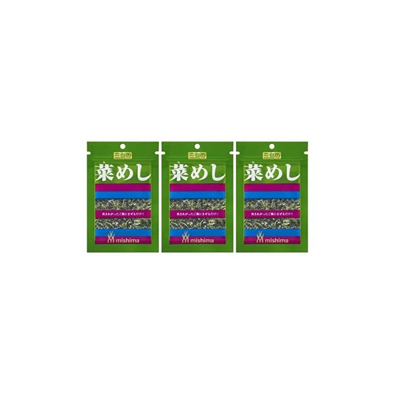 "Nameshi" Seasoning to Mix with Rice, Greens Flavor 0.6oz 3pcs