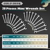 GOLD DEER 20 Pcs Mini Double Open End Wrench Set