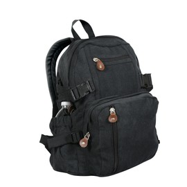 Rothco Vintage Canvas Mini Backpack - Black