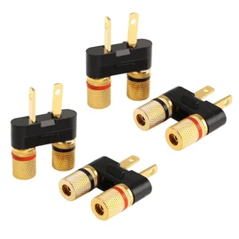 4Pcs Vintage Receiver Speaker Banana Jack Plug Connectors